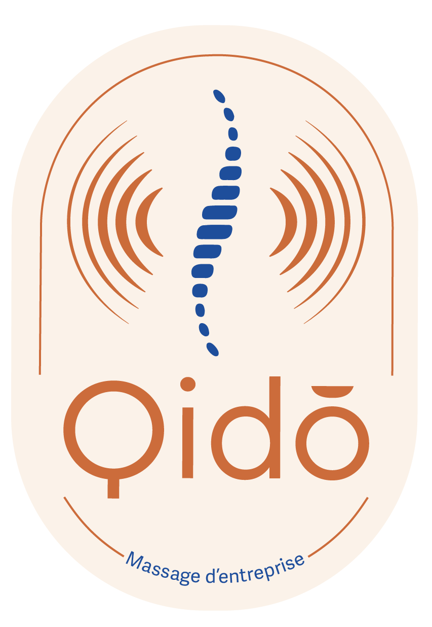 Le logo de Qido, experts en massage Amma assis en milieu professionnel.